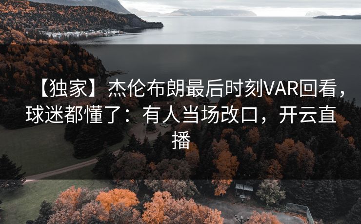 【独家】杰伦布朗最后时刻VAR回看，球迷都懂了：有人当场改口，开云直播